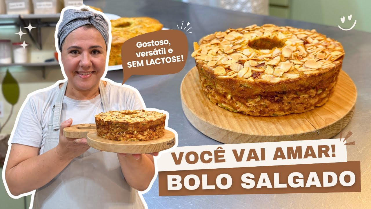 Bolo salgado para o lanche nas férias - Por Tati Santos