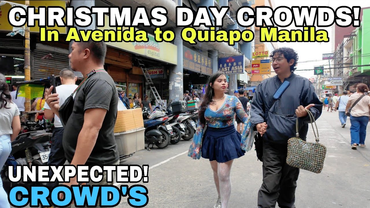 UNEXPECTED Crowd!! The Christmas Day in Avenida, Quiapo Manila|Walking Tour Experience in [4K]PH🇵🇭