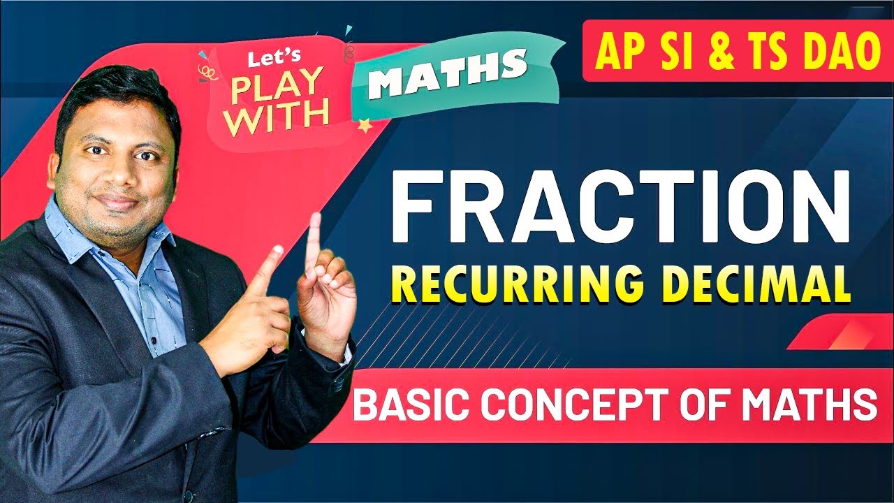 Fraction Recurring Decimal By Anil Nair | Recurring Decimal Questions For Competitive Exams