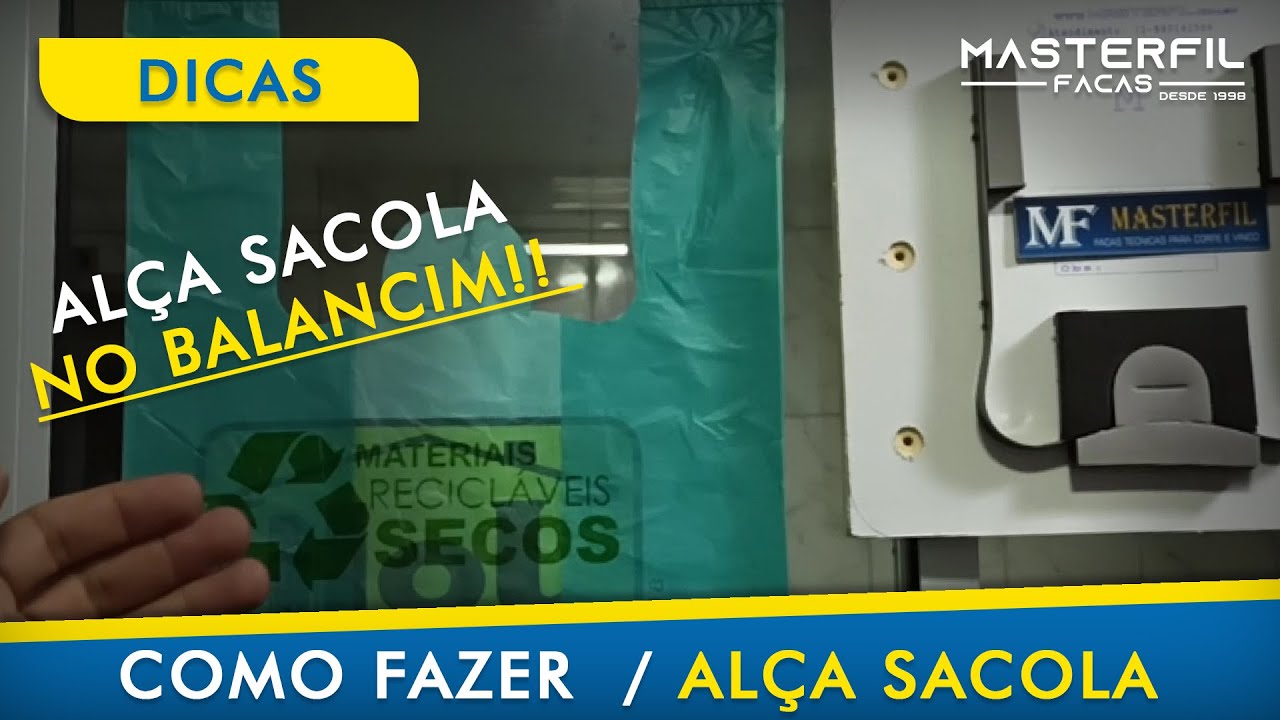 COMO FAZER ALÇAS DE SACOLAS PLÁSTICAS NO BALANCIM HIDRÁULICO!!