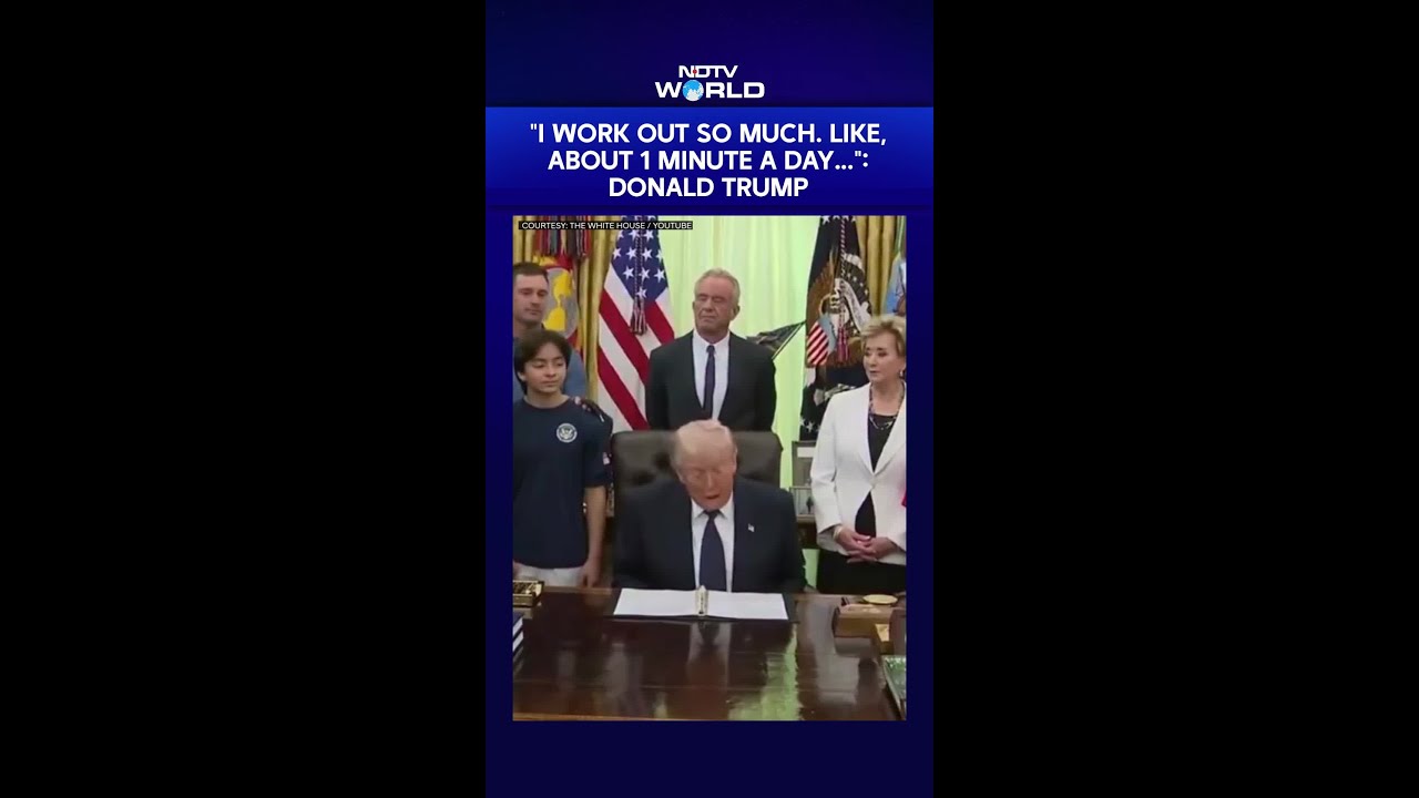 &laquo;Я очень много тренируюсь. Примерно по 1 минуте в день...&raquo;: Президент США Дональд Трамп