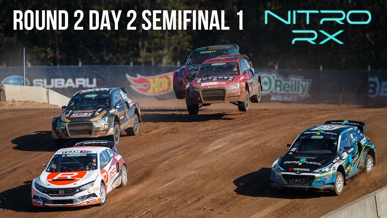 2021 Nitro Rallycross Round 2 Day 2 SemiFinal 1 | FULL RACE