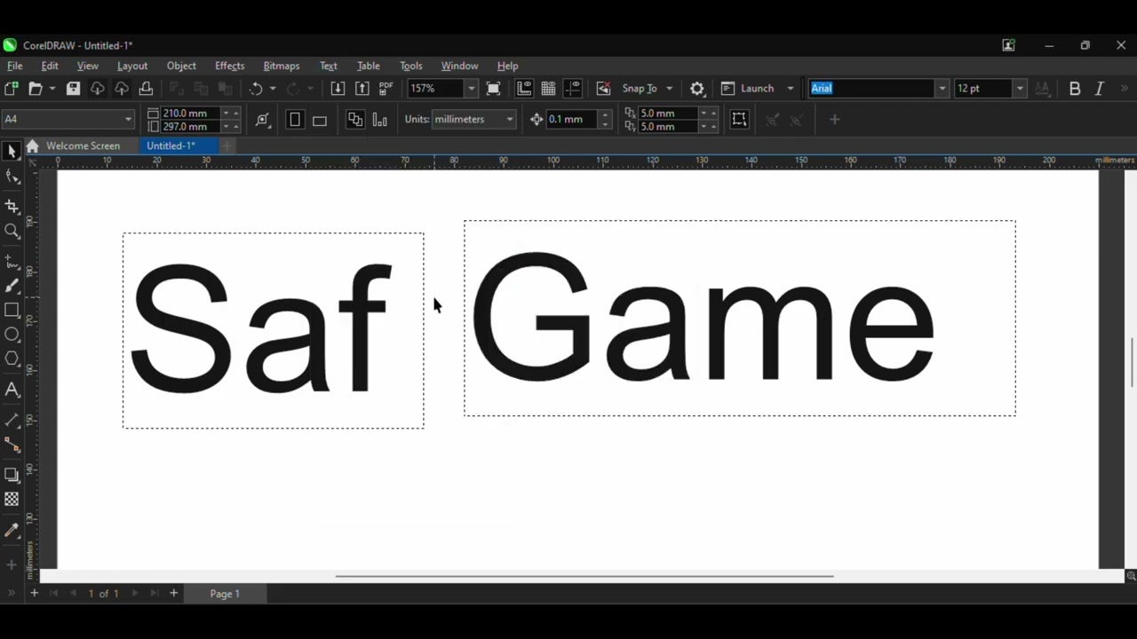 How to remove text frame in CorelDraw #ceo#coreldraw#frame#text