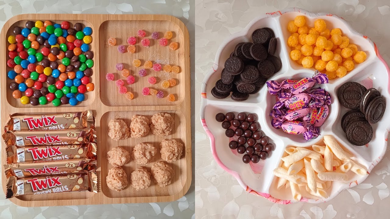 Unboxing Sweets ASMR Filling Platter With Sweets