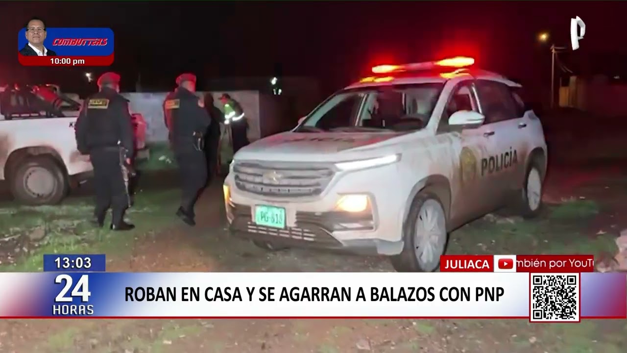 Delincuentes se enfrentan a balazos con la PNP