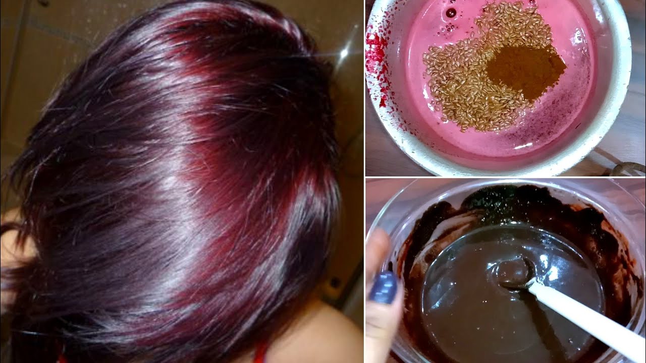 Nisha Mehandi burgundy hair Color honest review+demo |Burgundy HairColour At home | henna hair dye