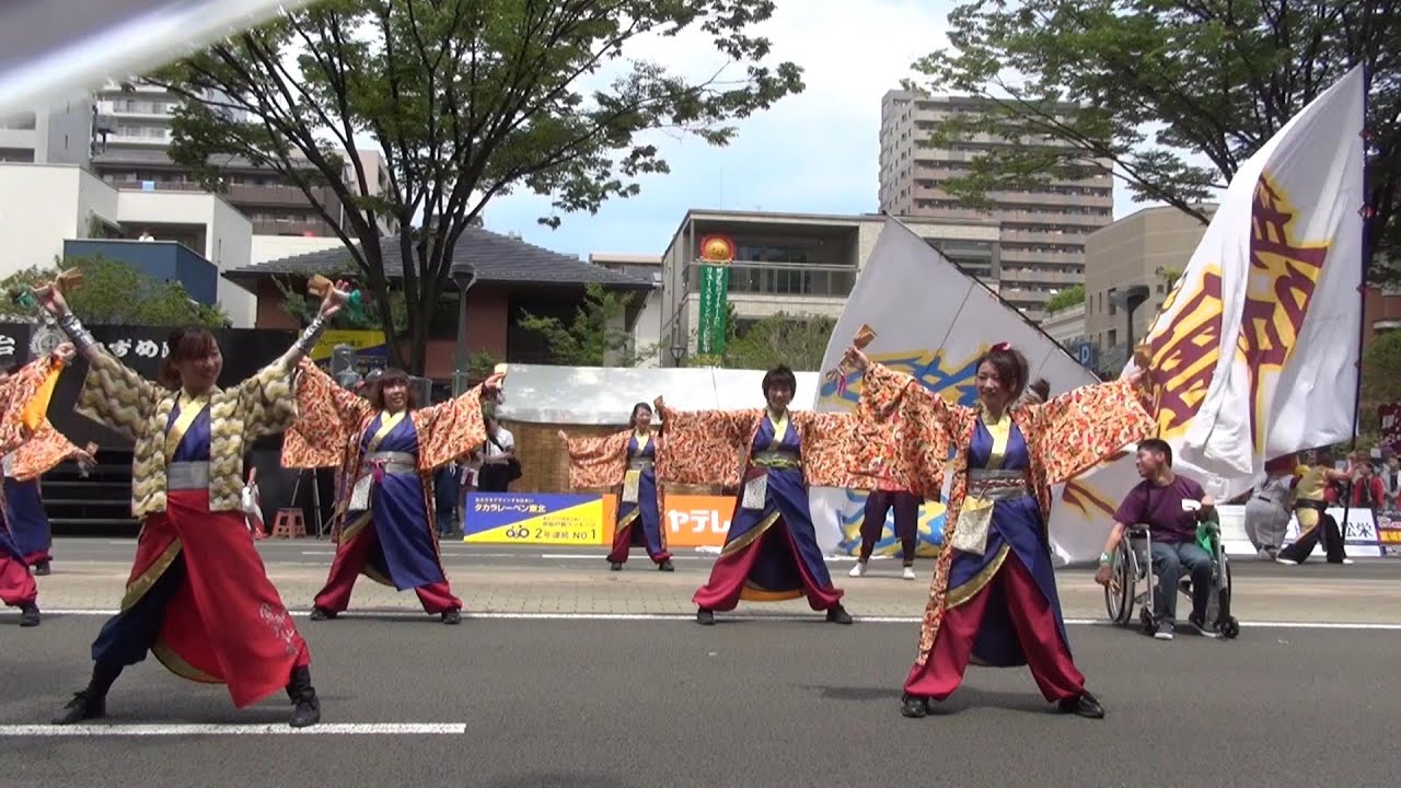 みちのくYOSAKOI総踊り② ♪ みちのくYOSAKOI踊り @ 仙台すずめ踊り (路上演舞) 2017-07-22T11:40