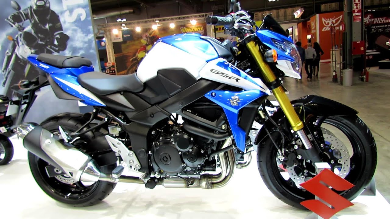 2014 Suzuki GSR750 Blue&White Walkaround - 2013 EICMA Milan Motorcycle Exibition