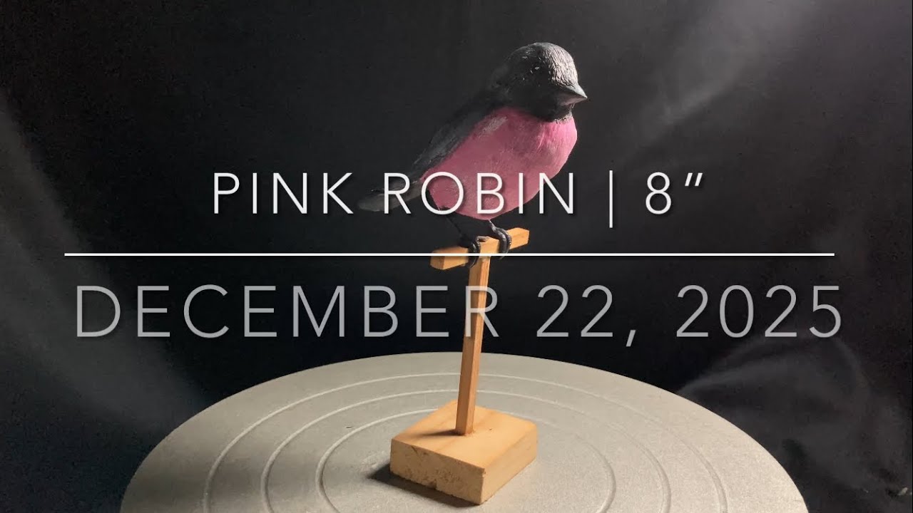 Pink robin | 8” | Polymer clay figurine | Ramanan Thangadurai | Bird