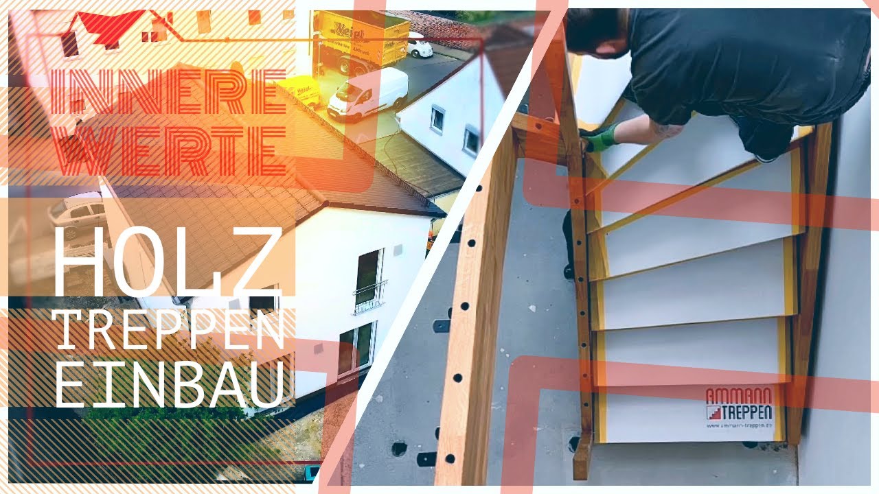 Montage der Holztreppe in ein schnuckeliges Einfamilienhaus I AugustaMassivHaus Elegance 116