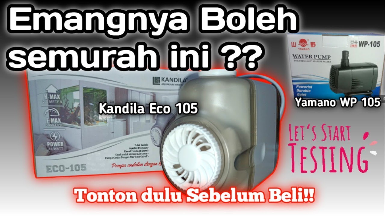 Review Pompa Paling murah KANDILA ECO 105 vs YAMANO WP 105