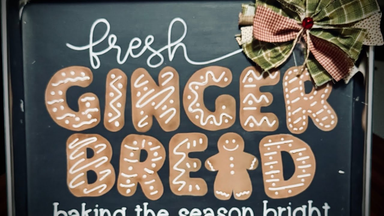 Gingerbread icing using raised stenciling!