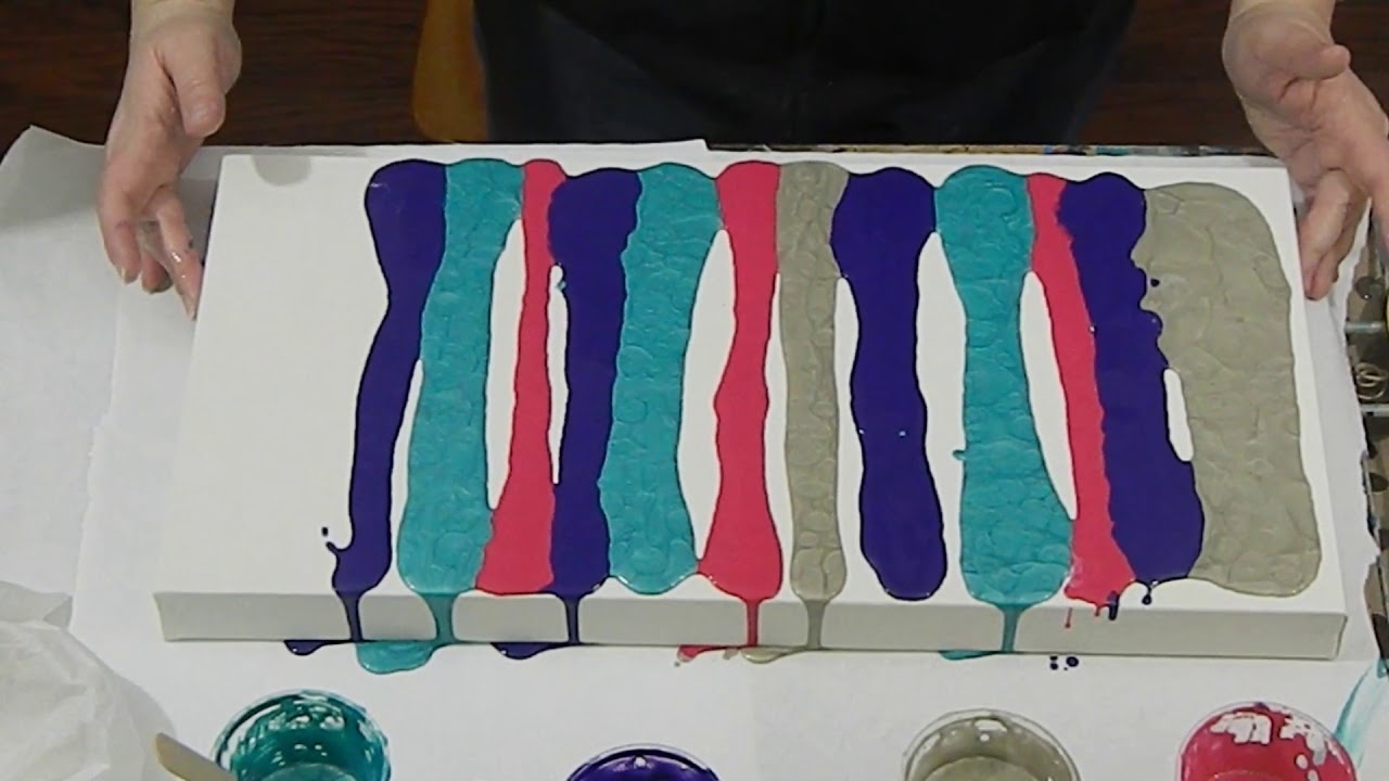 (95) Large Swipe with Damp Paper Towel Acrylic Pouring