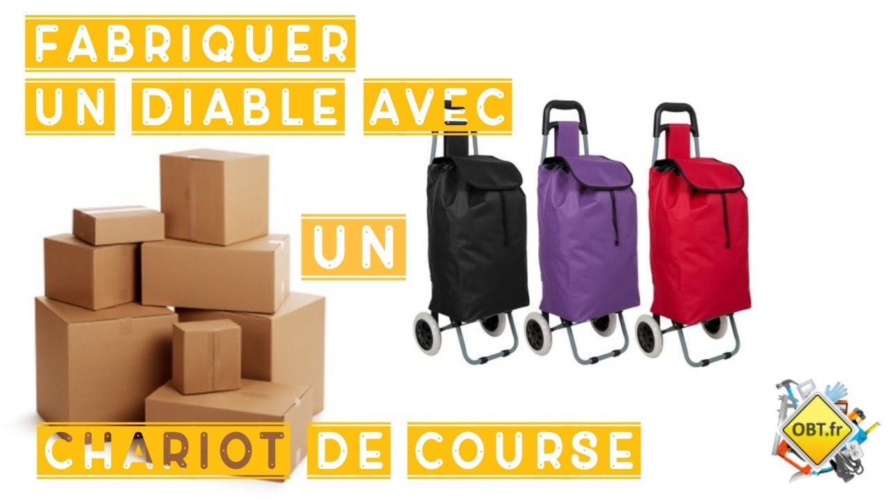 Fabriquer un diable  chariot de course roulettes - déménagements plus faciles