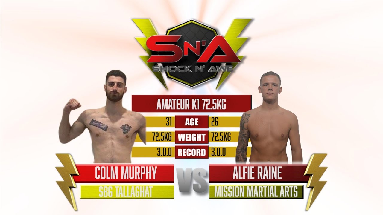 Shock N Awe 35 - Alfie Raine vs Colm Purphy - Catchweight Amateur Kickboxing 72.5kg