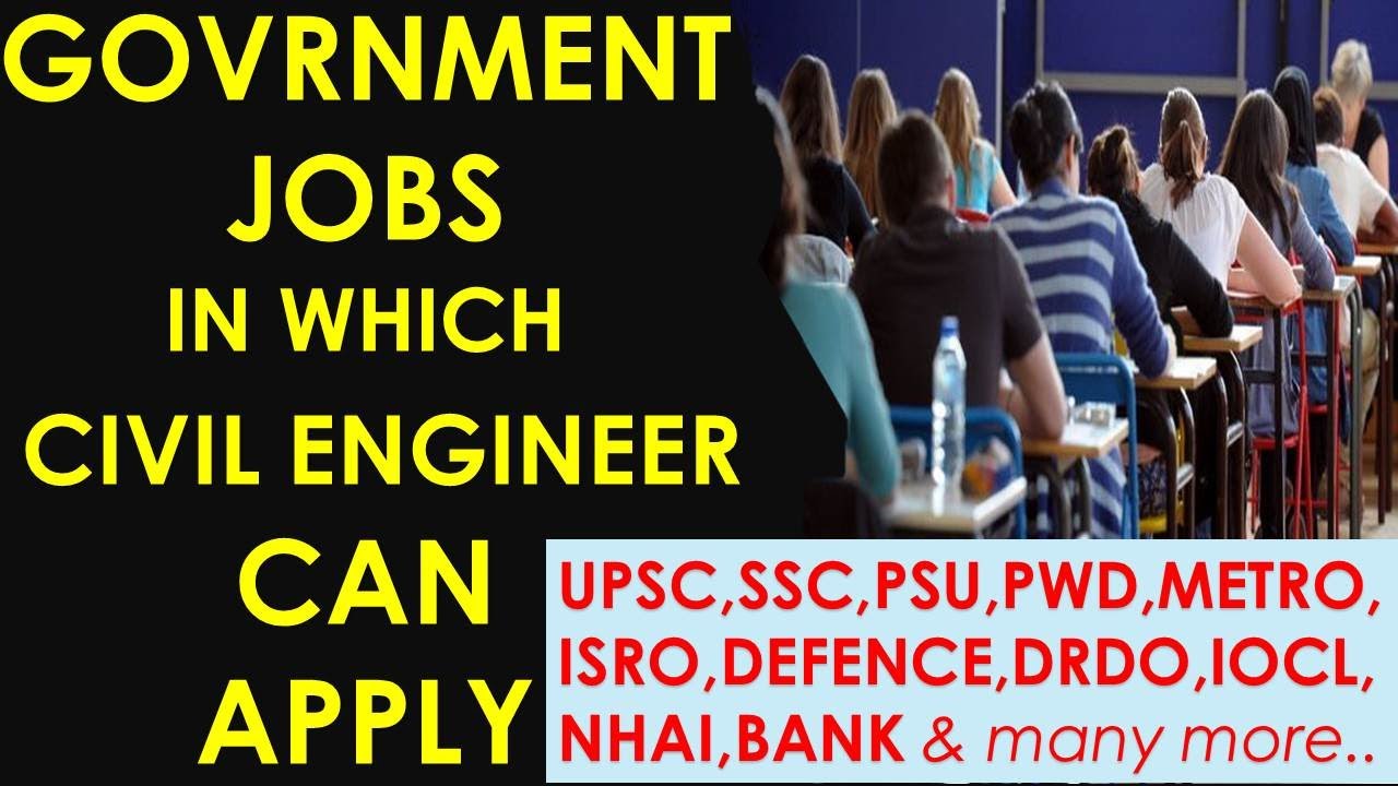 List of govt jobs for civil engineer || Explained || It's all for civil engineers