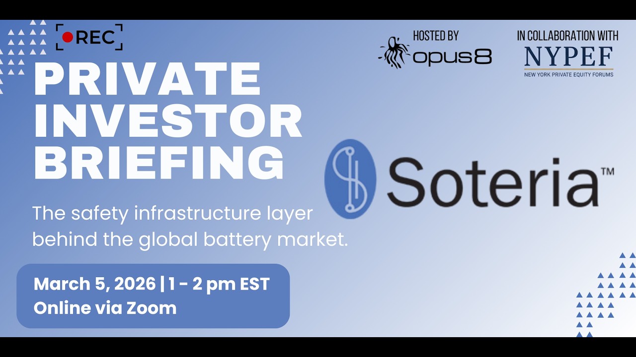 Soteria Battery Private Investor Meeting 3/05/26
