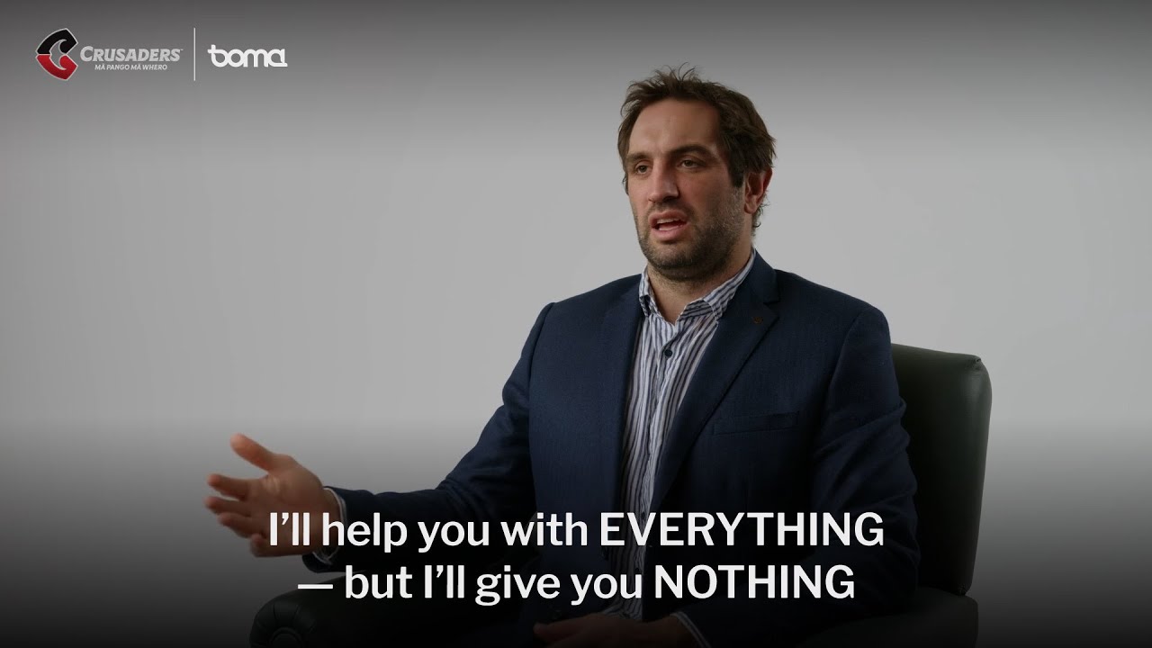 Epic lesson from Sam Whitelock: I’ll help you with EVERYTHING — but I’ll give you NOTHING.