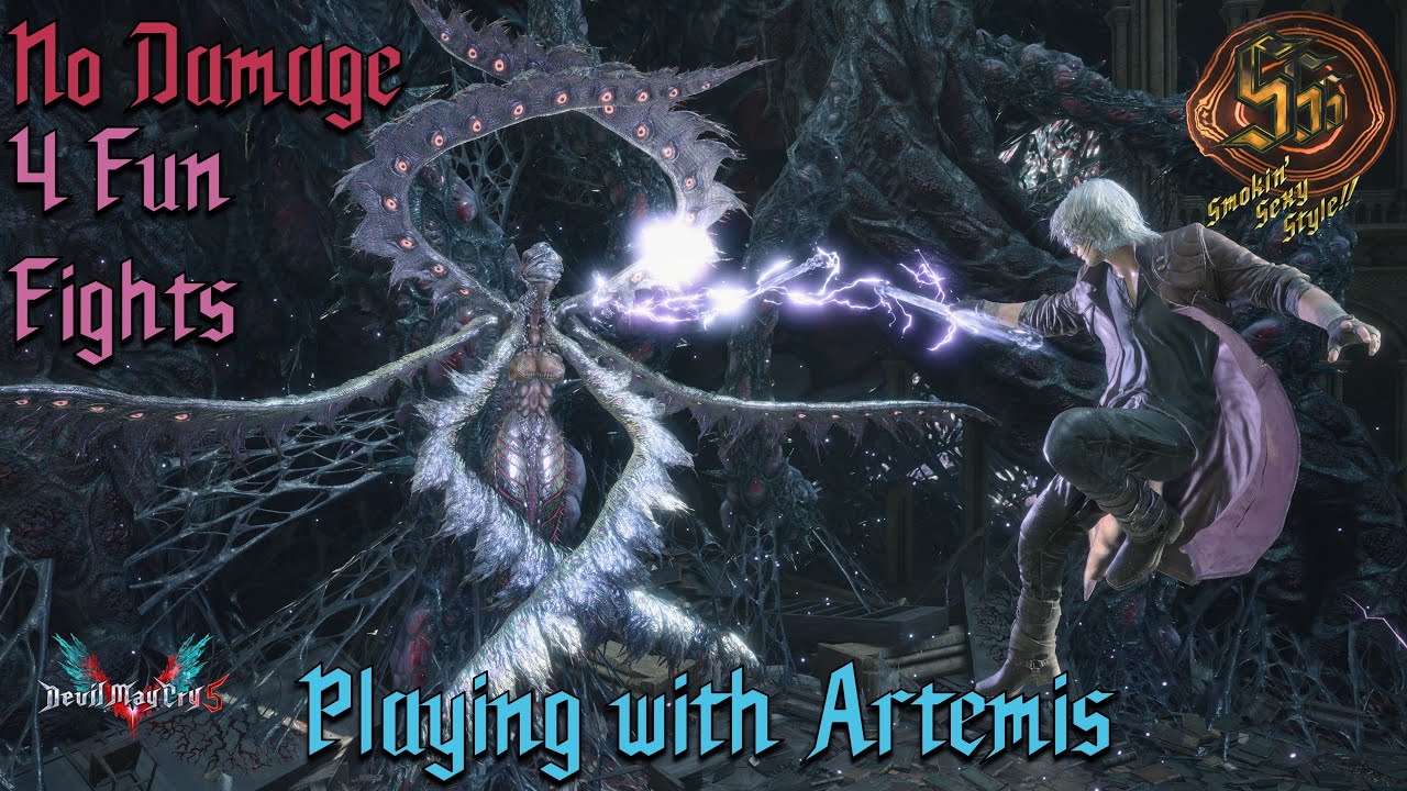Devil May Cry 5 - Dante Playing With Artemis! 4 Freestyle Fights (4K 60fps)
