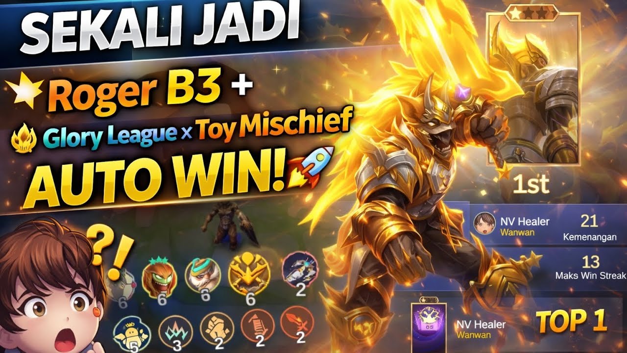 AWALNYA RAGU… SEKALI JADI Roger B3 + Glory League x Toy Mischief AUTO WIN! 🚀 