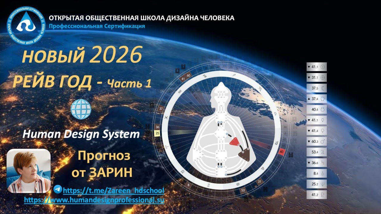 Прогноз на 2026 Рейв Год.  Human Design.  Зарин_1 часть