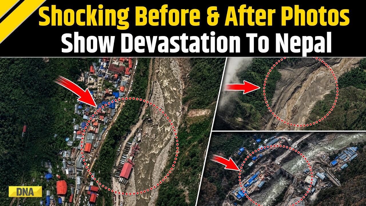 Nepal Floods: Shocking Before & After Photos Show Total Devastation In Rasuwa