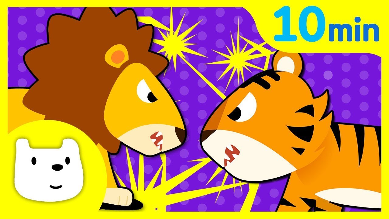 [영어동요] Tidi Animal Songs ♪ | 동물 영어동요 연속듣기 10분 | 사자 vs 호랑이 | 티디키즈★지니키즈