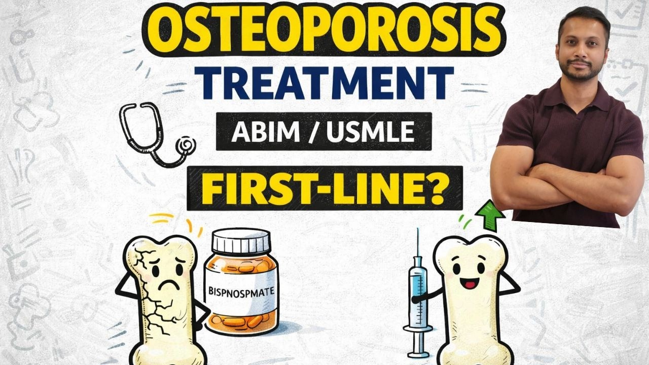 Osteoporosis Treatment Algorithm: First-Line Therapy for ABIM & USMLE Part 2