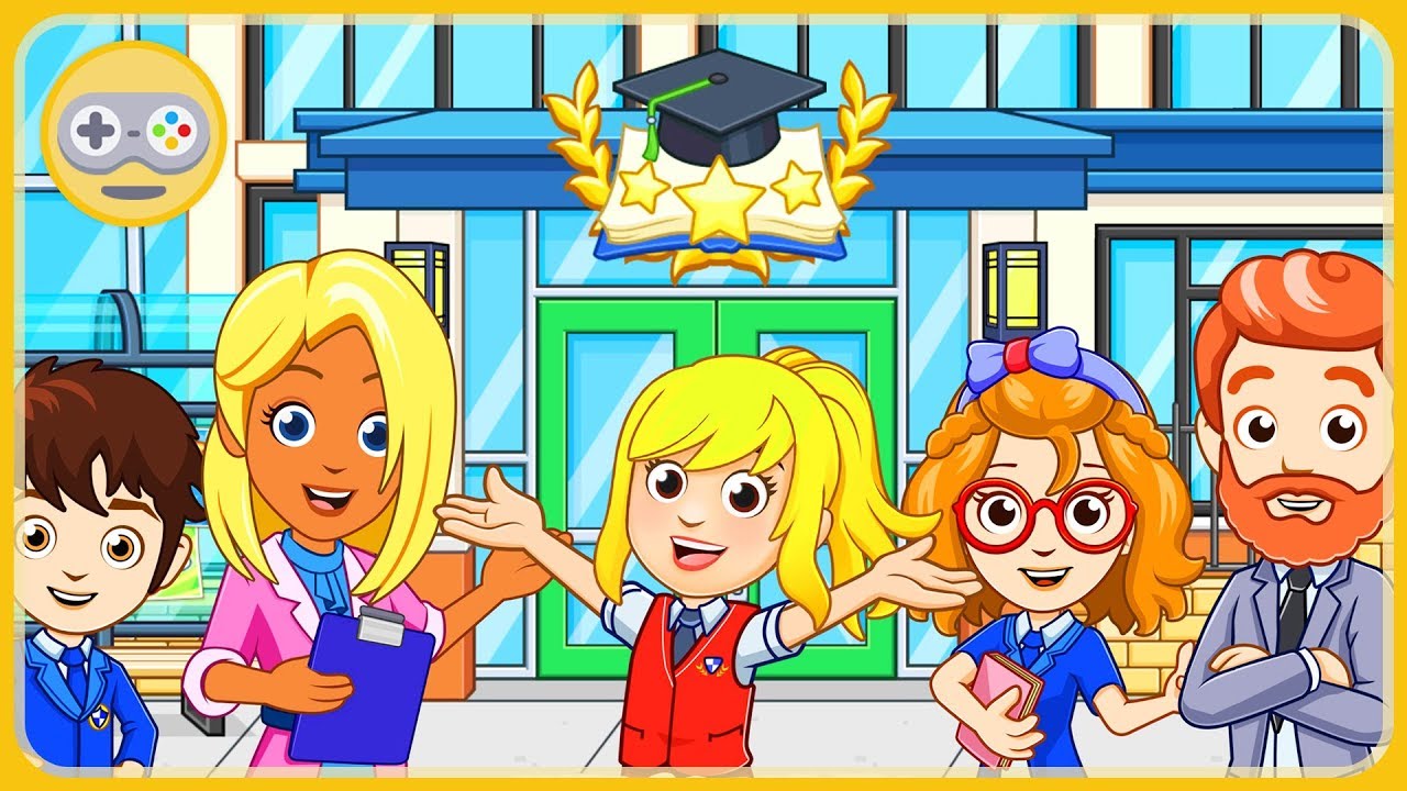 Май Сити. Средняя школа. Новая игра серии Май Таун. Обзор My City High school от My Town