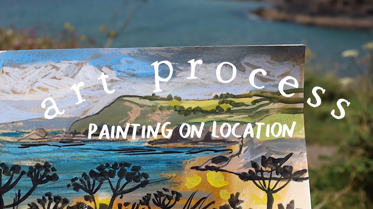 Sharing my process of creating art on location in Cornwall