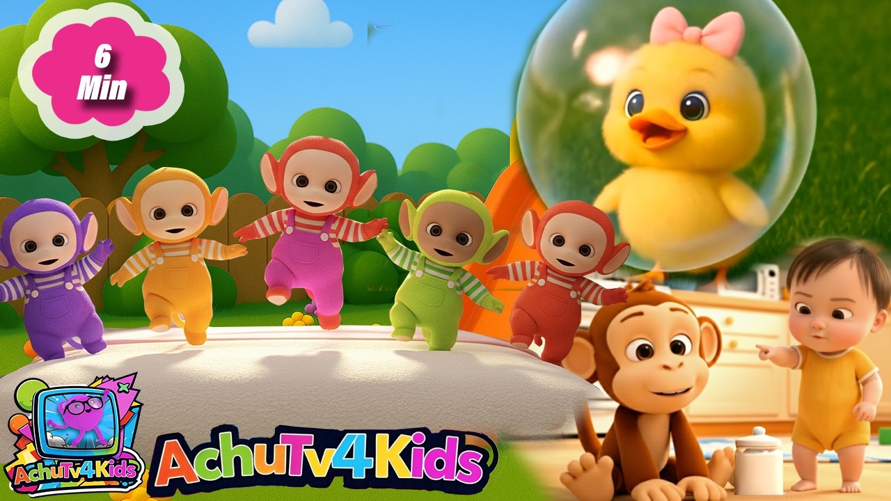 🐵 5 Little Monkeys, 5 Little Ducks & Johny Johny | Fun Kids Songs | AchuTV4Kids