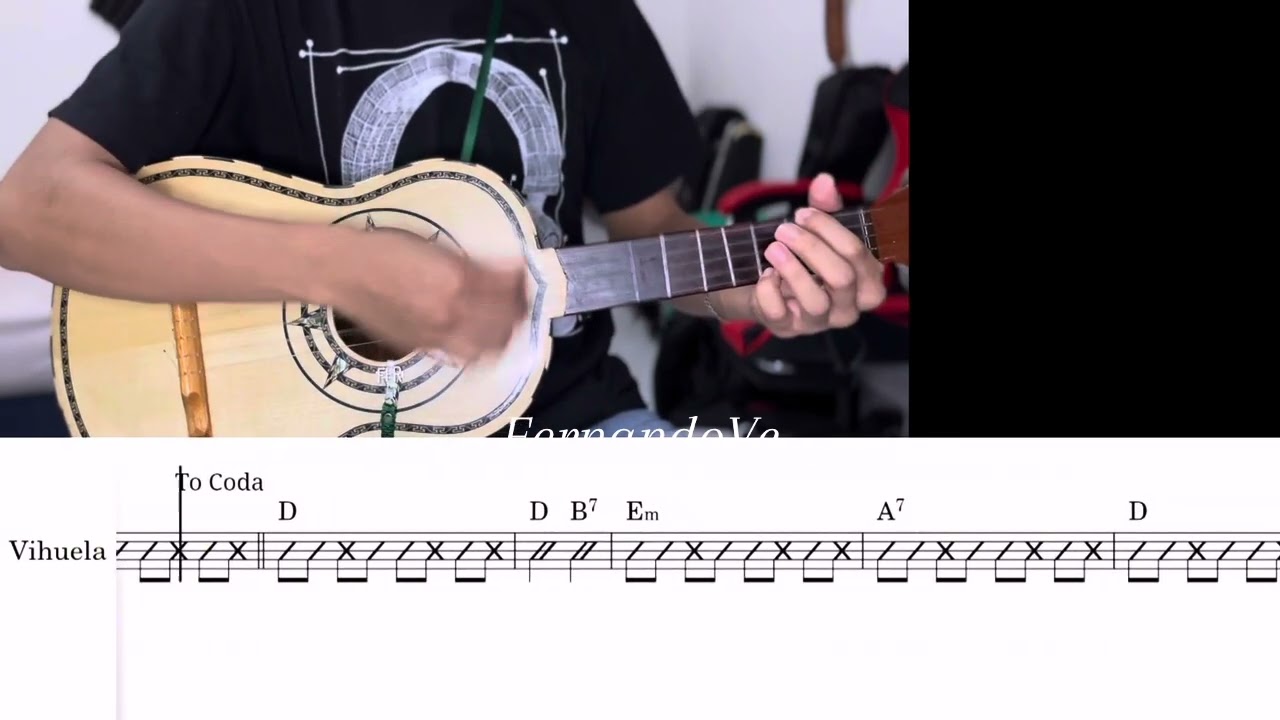 Adi&oacute;s Amor Vihuela/Christian nodal Vihuela Tutorial Armon&iacute;a Partitura