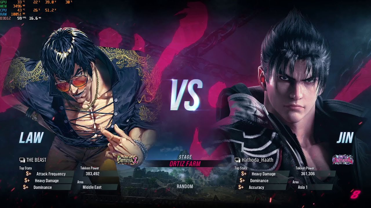 BSK (Law) VS Hathoda_Haath (Jin) Tekken 8 Ranked