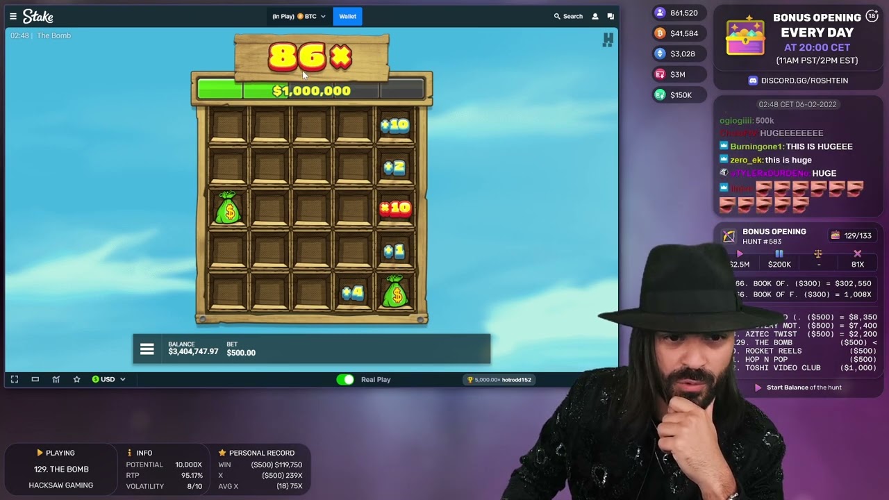 ROSHTEIN HITS A 1480X WIN (700k+)