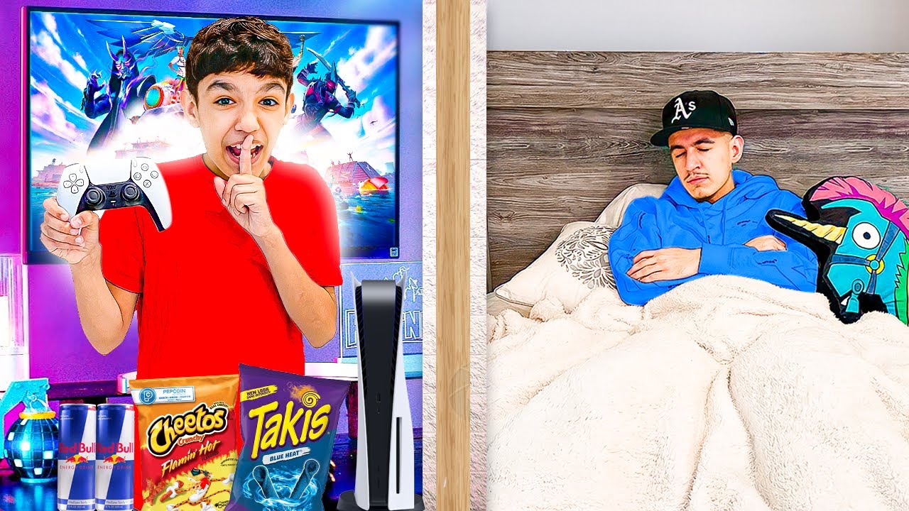 Little Brother Builds Secret Hidden Gaming Room To Play Fortnite!