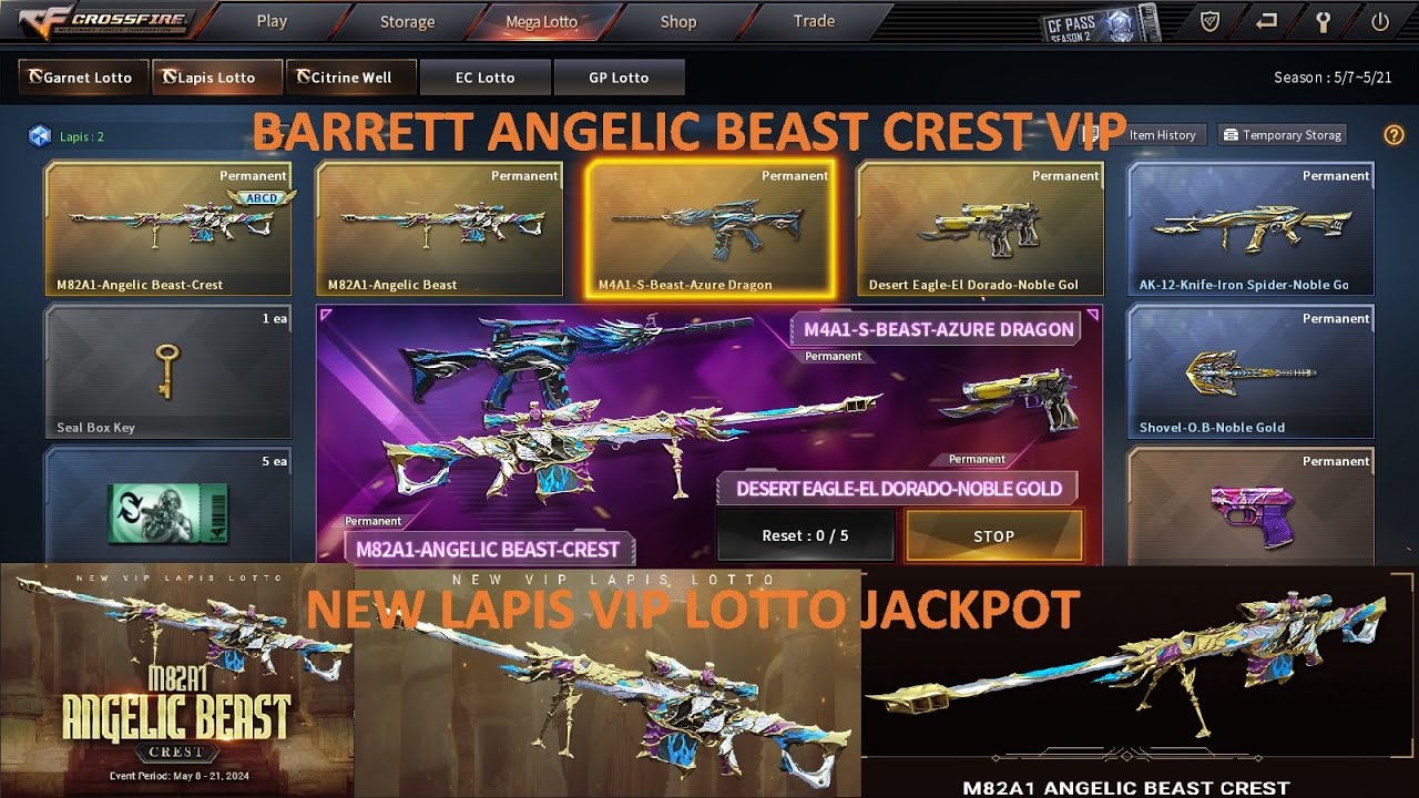 NEW BARRETT M82A1 ANGELIC BEAST CREST VIP CROSSFIRE PH