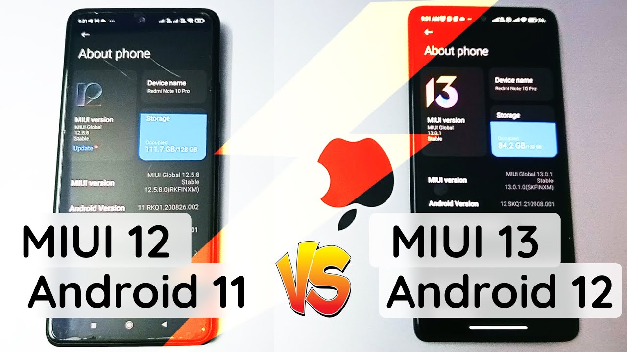Redmi Note 10 Pro MIUI12 vs MIUI13 Comparison