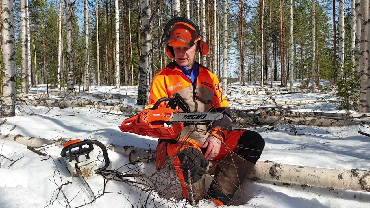 Aloitellaan vaimon kera koivikon harventamista ja kokeillaan Echo CS-362WES moottorisahaa