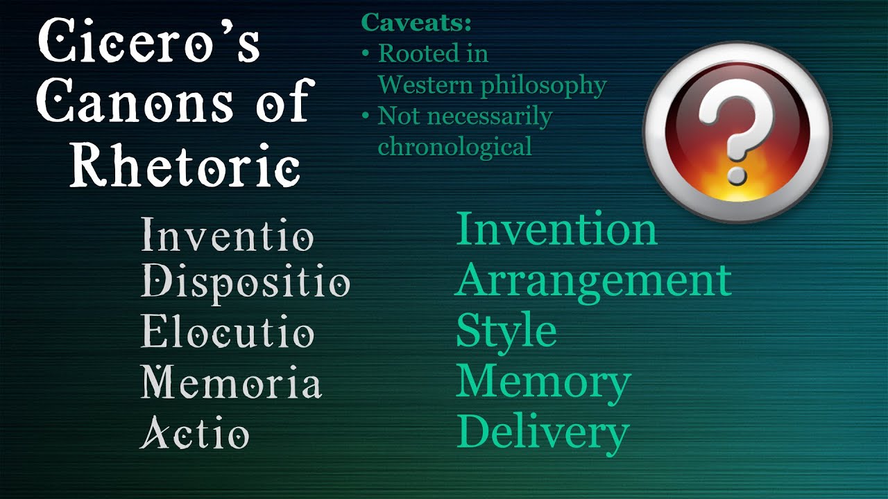 Cicero's Canons of Rhetoric