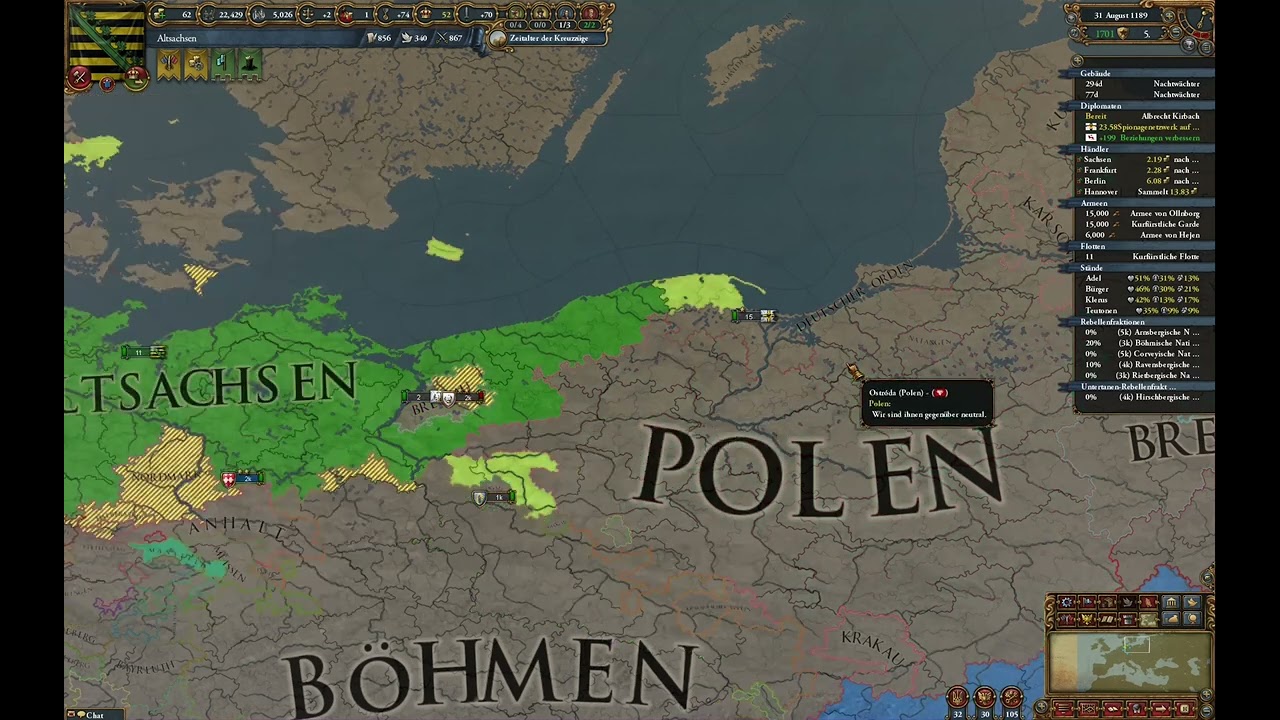 Lets Play Europa Universalis 4 (Altsachsen) 1523