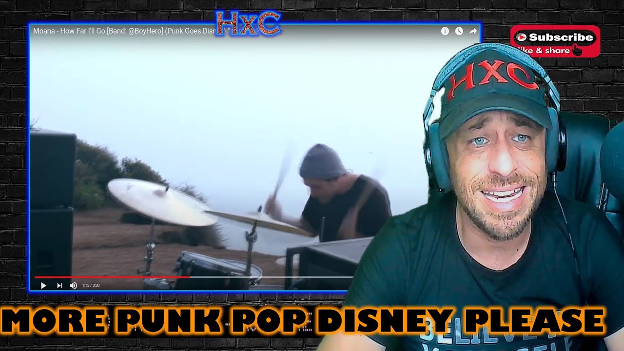 Moana - How Far I'll Go [Band: @BoyHero] (Punk Goes Disney) "Pop Punk Cover" Reaction!