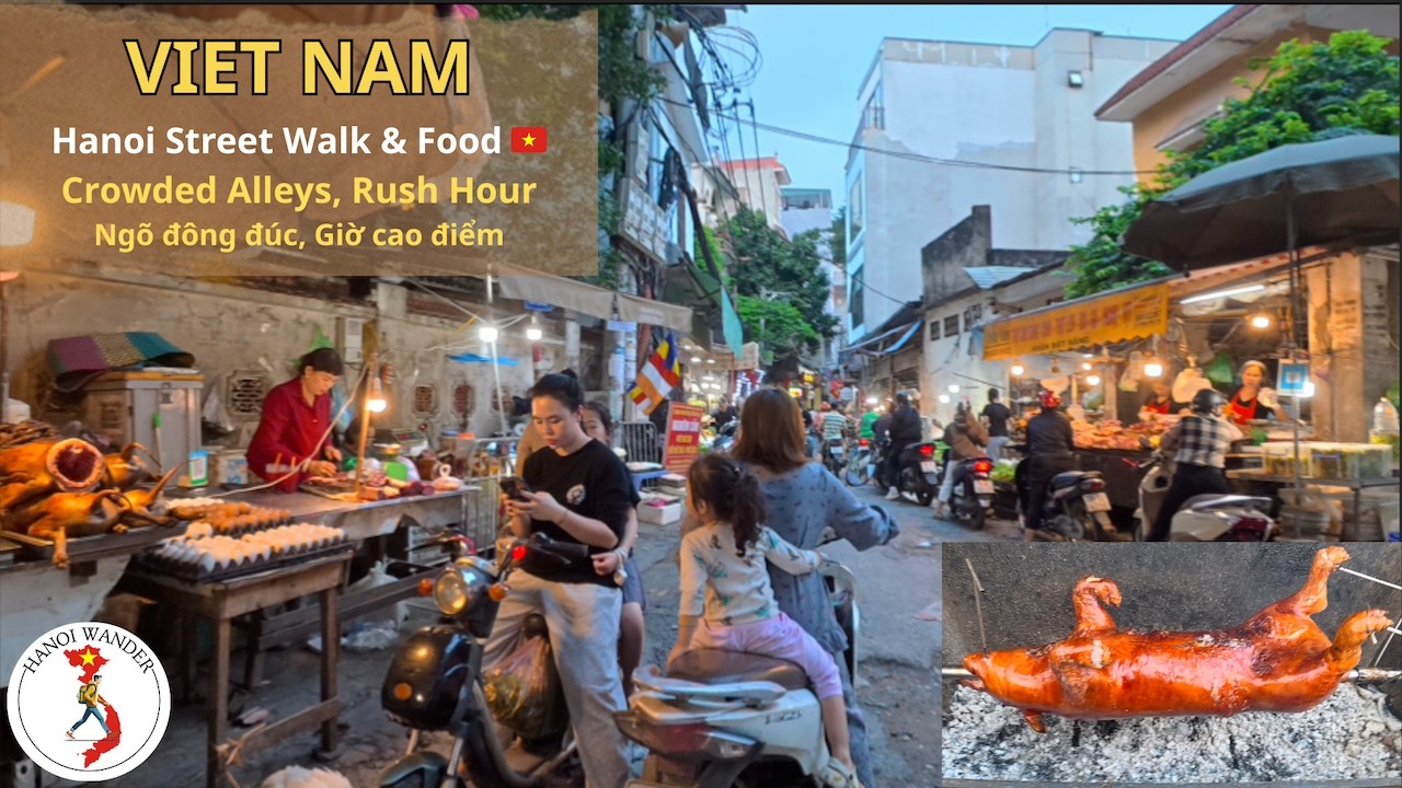 What Locals Eat for Dinner in Hanoi 🇻🇳 | Yen Hoa Neighbourhood Rush Hour Walk