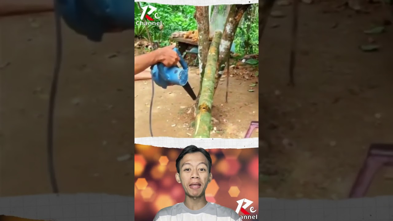 main meriam bambu pakai blower agar tidak capek niup #youtubeshorts