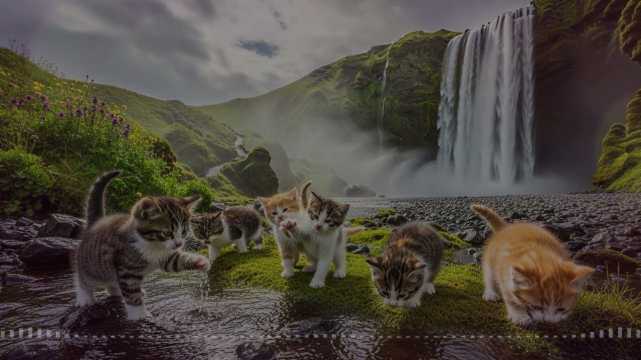 【集中・作業・睡眠BGM】セリャラントスフォスを子猫と巡る｜至高の90分間