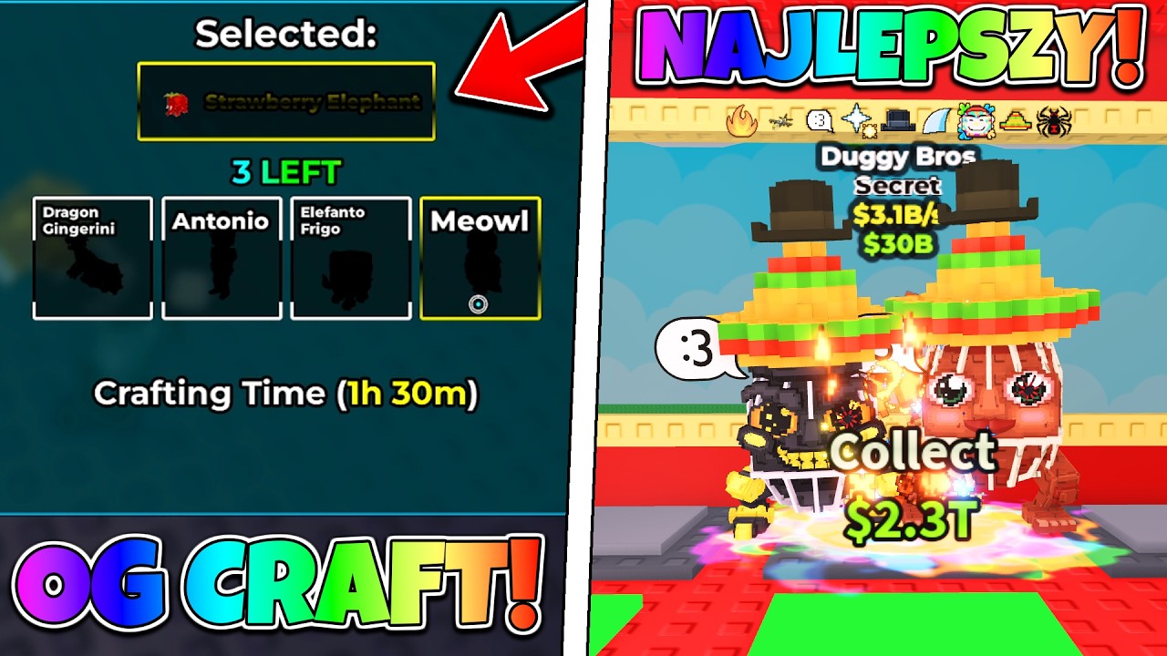 ZDOBYŁEM OP DUGGY BROSA Z CYBER CRAFT MASZYNY W STEAL A BRAINROT! Roblox