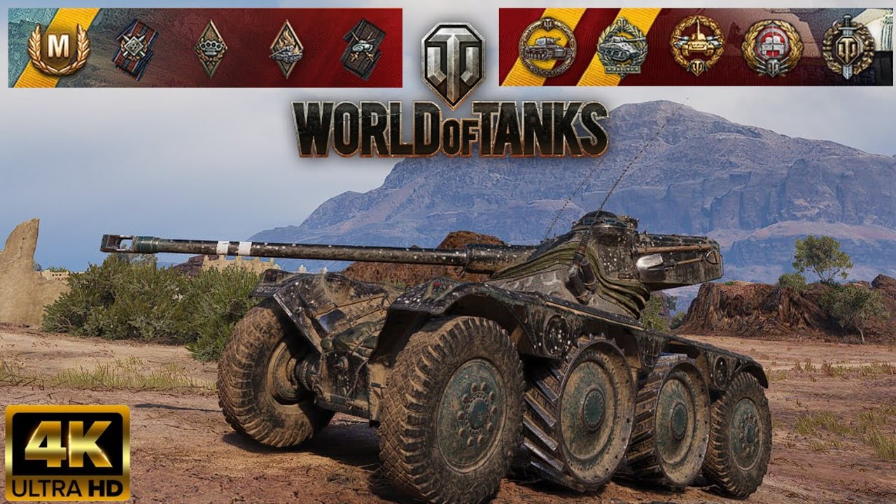 Panhard EBR 75 (FL 10) - El Halluf map - 8 kills - 6,8k damage Kolobanov World of Tanks replay 4K
