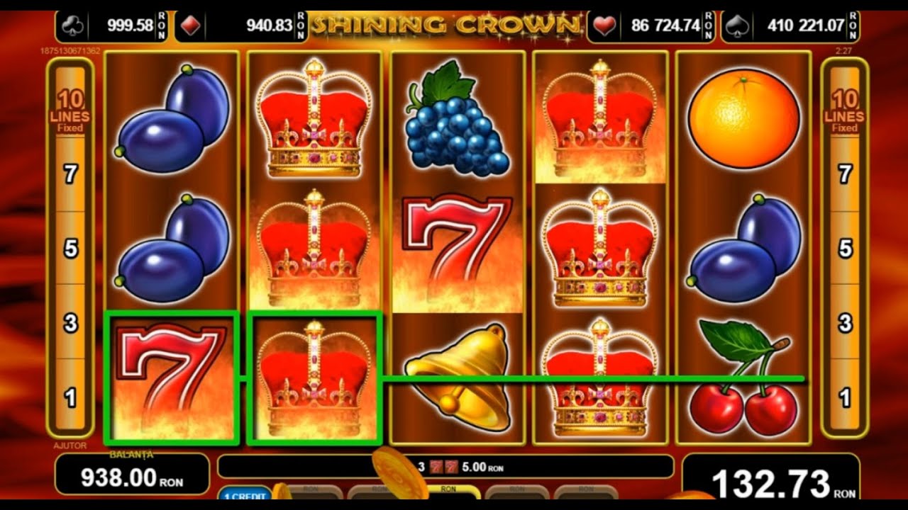 Fructe - EGT - Shining Crown - Pacanele , 4 dolari , 4 septari , si cateva plati bunicele