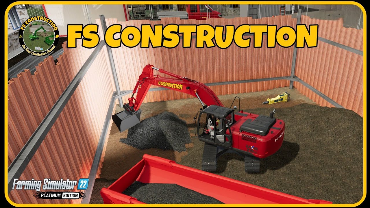 FS CONSTRUCTION works on the New Con.Site #publicworks #mods #timelapse #travauxpublics #fs22