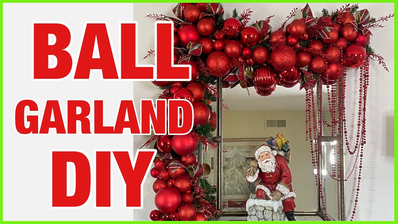 Making A Stunning Christmas Ball Garland DIY / #DecorateWithMe For My Christmas Tour / Ramon at home