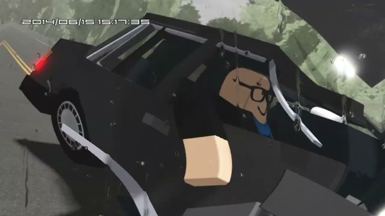 The Moment of a car accident in Leningrad, (Roblox-Dashcam)